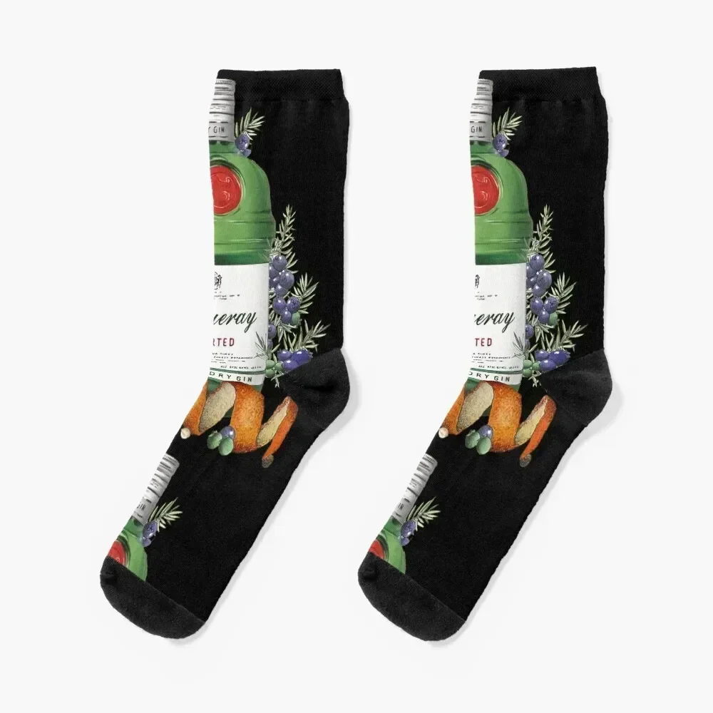 

Tanqueray art Socks snow New year's custom Running Women Socks Men's