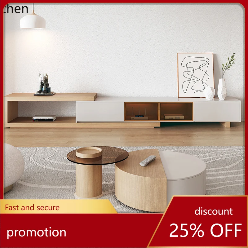 HXL stretch and telescopic light luxury Japanese glass small apartment living room home modern and simple