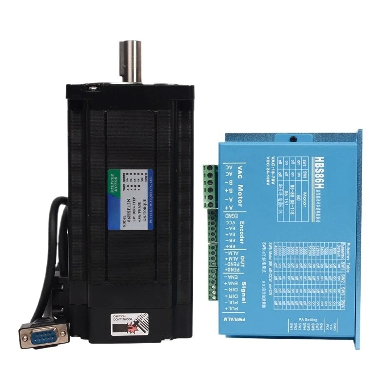For Full Closed-loop High-speed Constant Torque Stepper Servo Motor Set, Closed-loop Motor + Digital Display Driver 12N.m