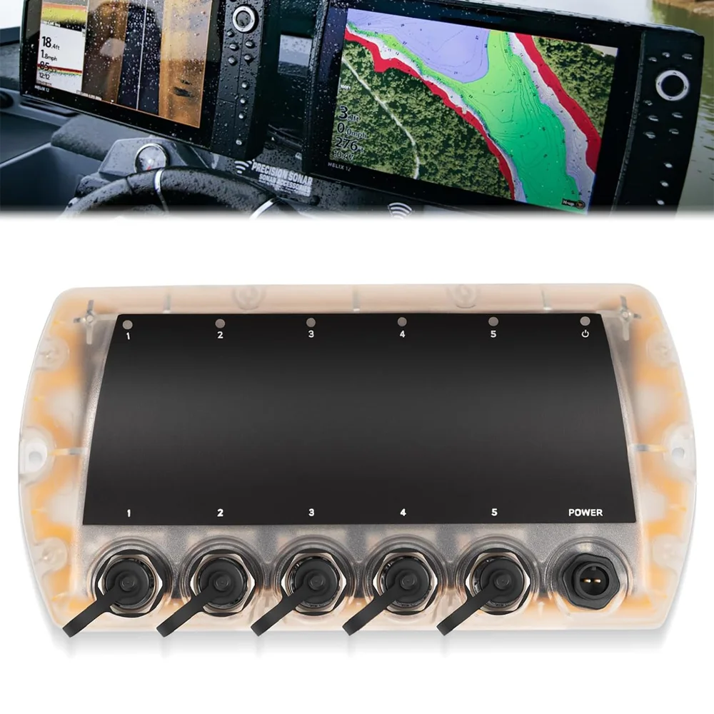 

411850-1 5-портовый Ethernet-переключатель, замена для любителей морской сети Humminbird AS ETH 5PGL для рыболокаторов APEX, SOLIX, Helix G4N/G3N