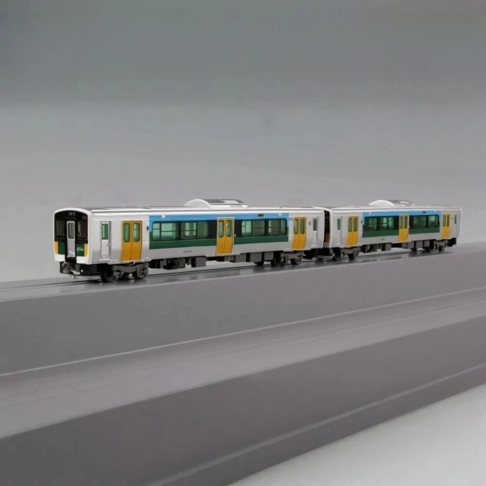 N Scale 1/160 Train Model A7444 Diesel Locomotive Pneumatic Train Set Painted 2 Cars Collectible Display Item Boys' Toy Gift