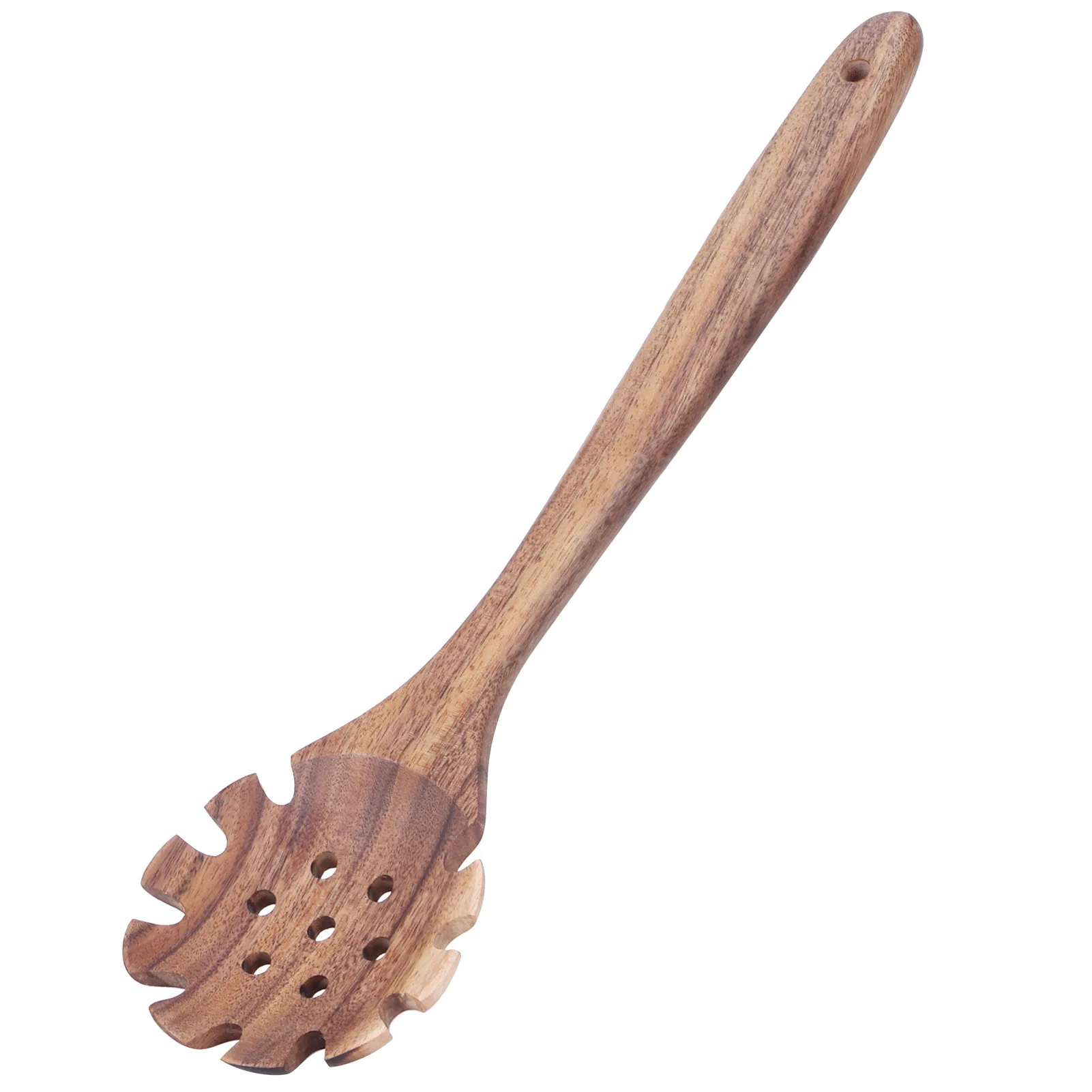 32x8cm Wooden Noodle Colander Food Grade Teak Cooking Spoon Home Kitchen Tools