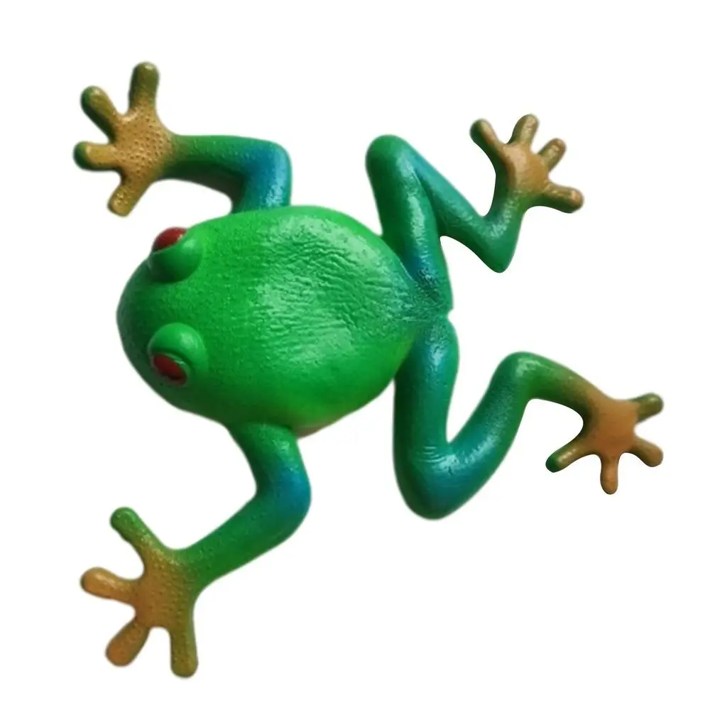 15*15cm Tricky Decompress Frog Toys Simulation Frog Model Soft Rubber Fake Frog Sensory Play Great Gift for Toddlers