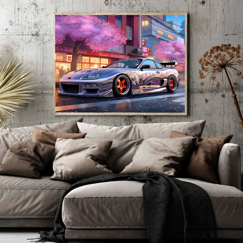 YOUQU Car Small Size Diamond Painting Diamond Embroidery DIY Landscape Mosaic Picture Beautiful Home Decoration Gift