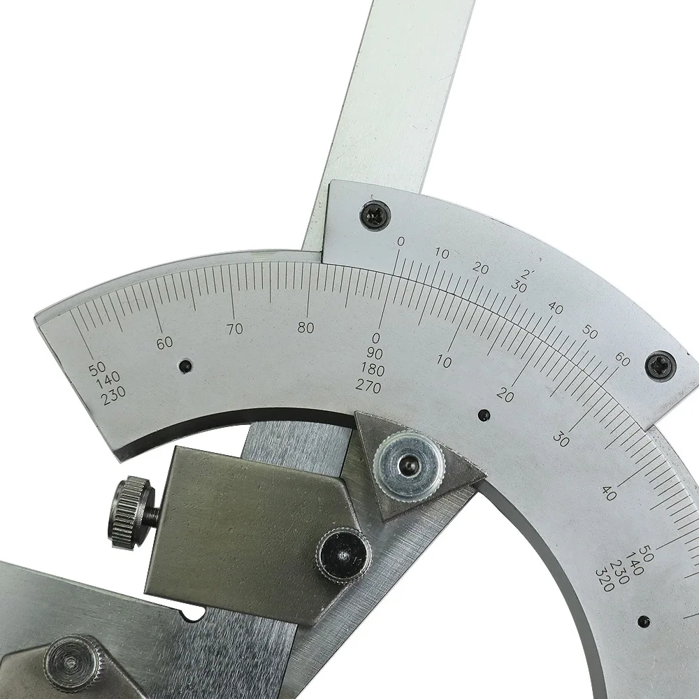 Allsome 320° Universal Protractor 0.02 Precision Goniometer Angle Measuring Finder Ruler Tool Woodworking Measuring Tool