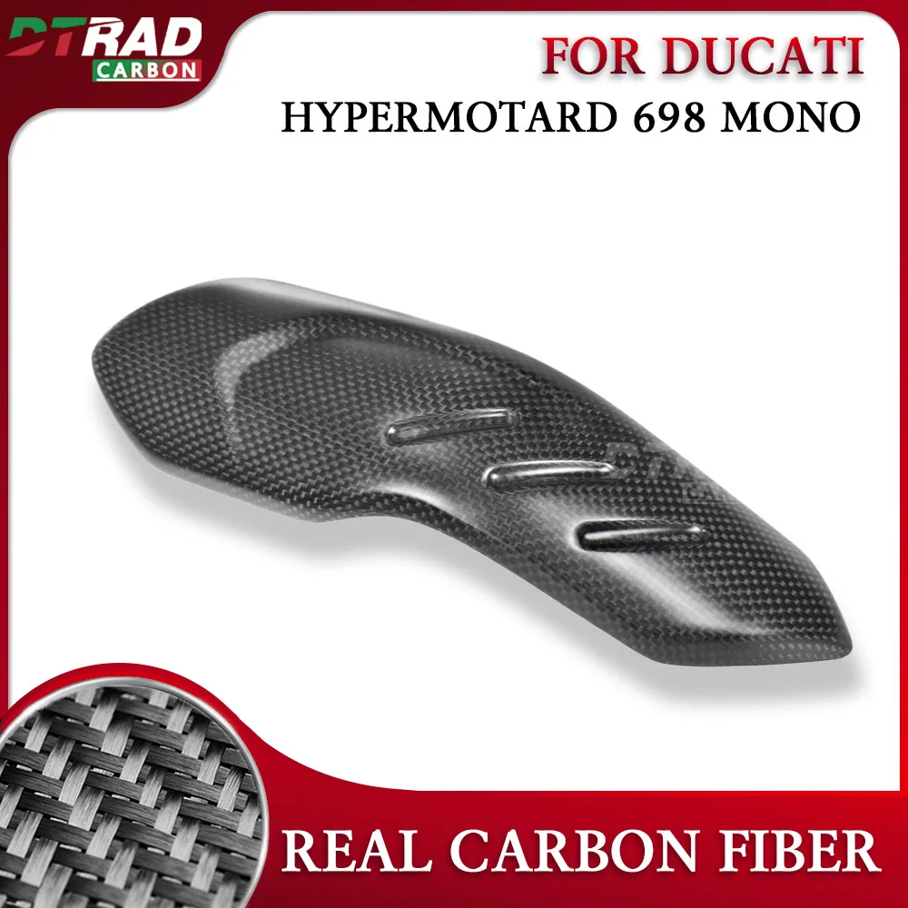 Carbon Fiber Exhaust Pipe Front Heat Guard Fairing Kit For Hypermotard 698 MONO RVE 2024 2025 Accessories Anti-Scald Protection