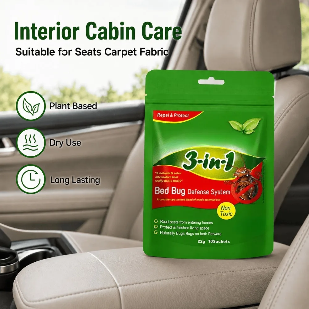 Car Anti Mite Sachet For Universal Vehicles Interior Seats Carpet Fabric Long Lasting Mite Repellent Cabin Care Auto Accessories