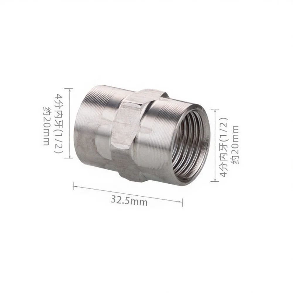 Heavy Duty Stainless Steel Pipe Fitting Water Hose Connector Adaptor Male Female Threaded Coupling Plumbing Hardware Parts