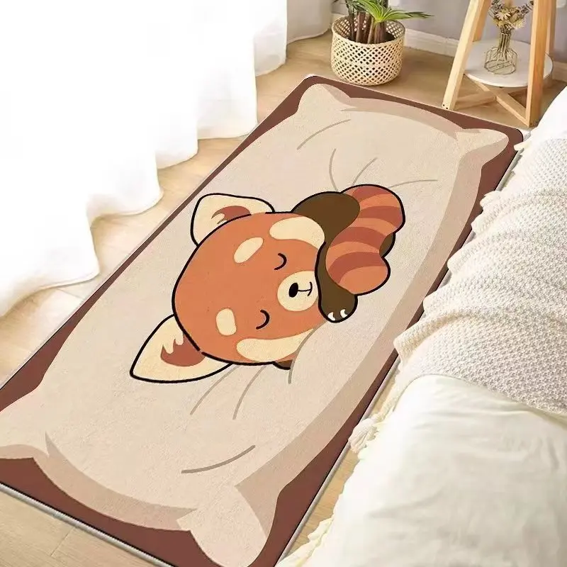 VIKAMA Cartoon Children's Room Crystal Velvet Carpet Home Bedroom Side Cushion Sofa Coffee Table Floor Mat Home Decoration