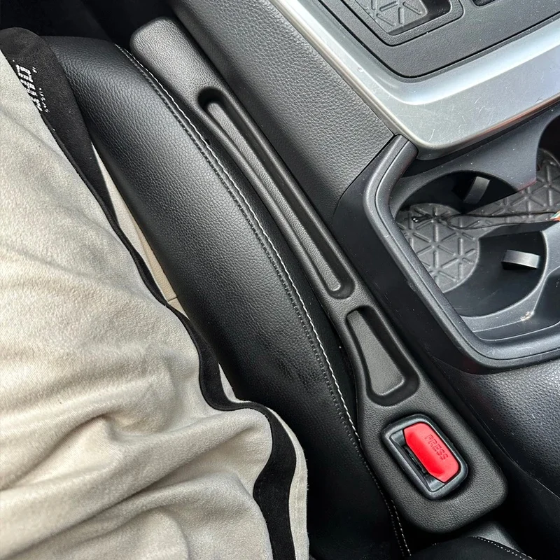 2PCS Black Universal Car Seat Gap Filler, Anti‑Drop Crevice Storage for Phone Wallet, Car Interior Accessories