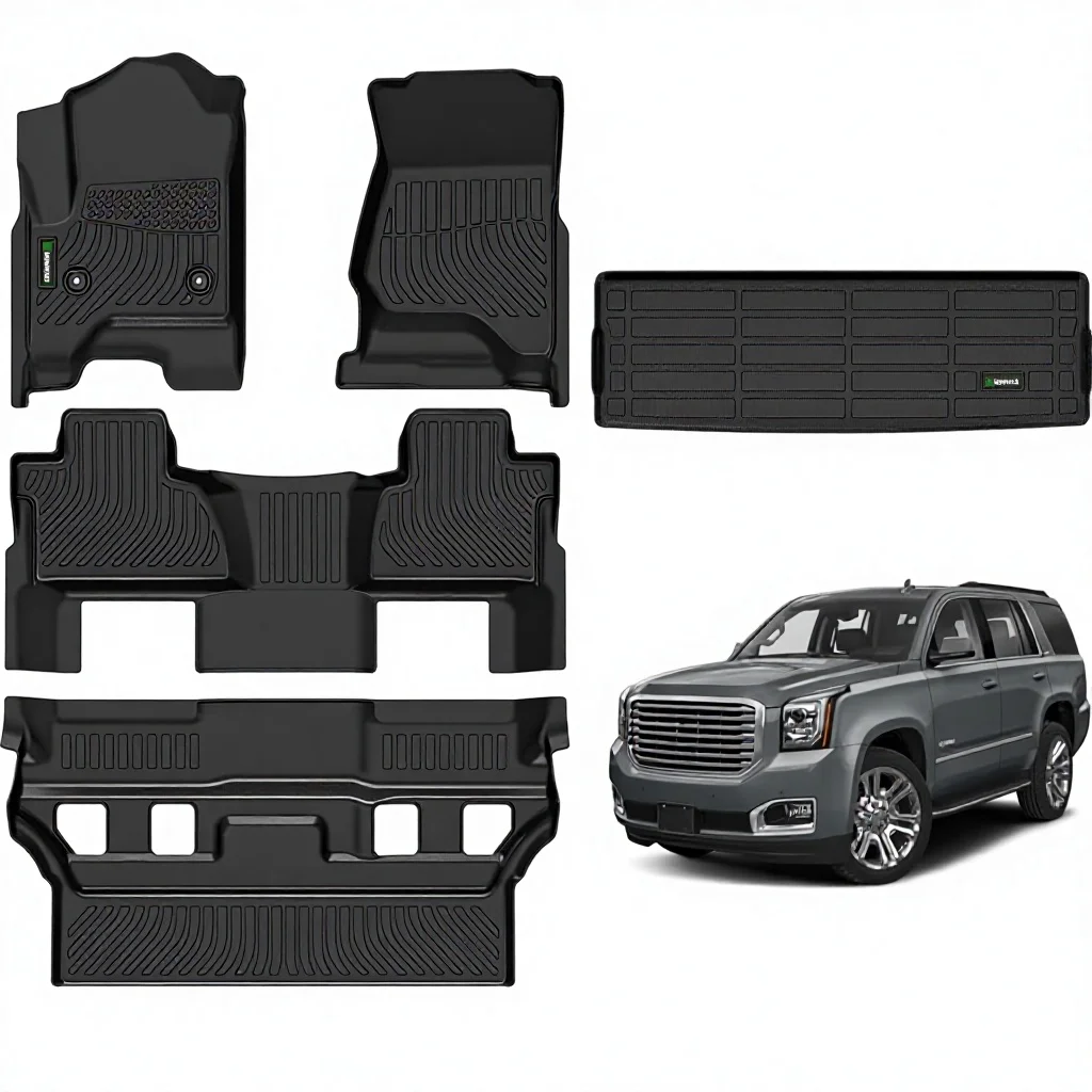 

ANBINGO Floor Mats Cargo Liners Chevy Tahoe/Yukon FOR 2015-2020 (Bucket Seat/7 Seat) TPE/Rubber All Weather Inner Position