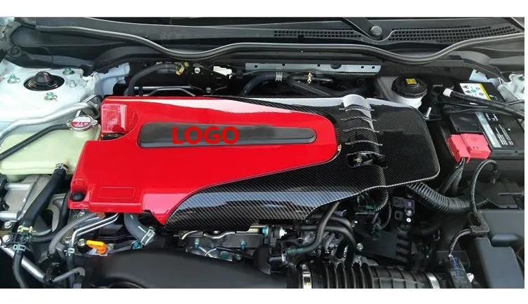 For Honda 10th Generation Accord Civic 2016 -2020 ABS Carbon Fiber Color Auto Engine Cover Bonnet Hood Soundproof YJF