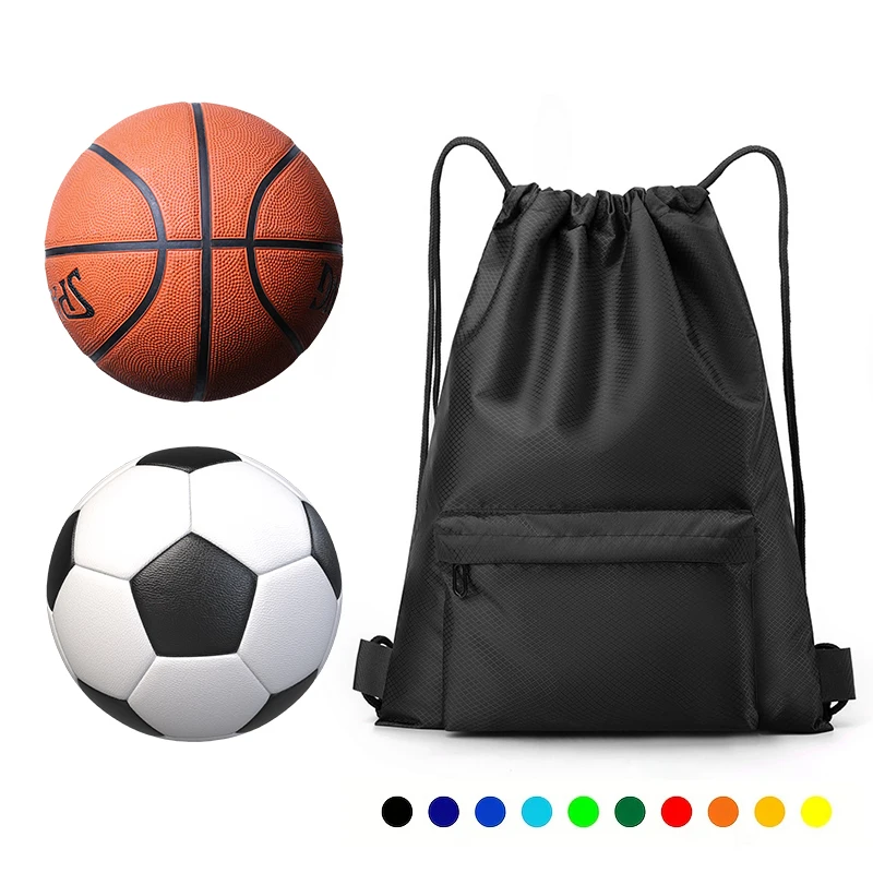 Water-Resistant Nylon Drawstring Backpack Lightweight Cinch Sackpack for Gym, Shopping, Sport & Yoga
