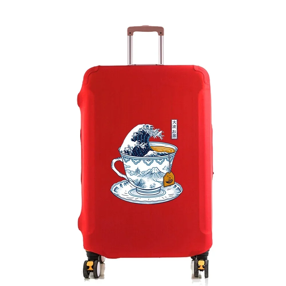 Luggage Suitcase Cover Protector Elastic Dustroof Case18~28 Inch Travel Protective Case  Travel Accessories Wave Pattern Print