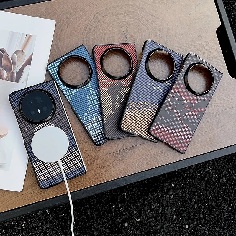 

Чехол для Honor Magic V5 V3, противоударный жесткий чехол для мобильного телефона с рисунком кевлара