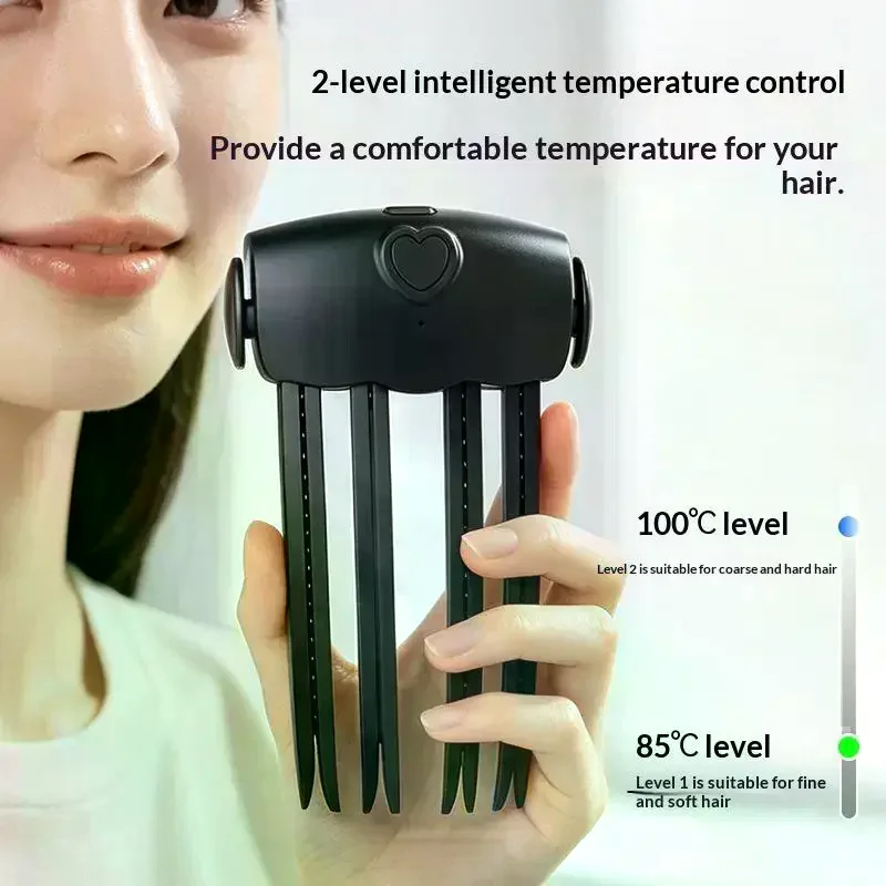 1Pcs 4-Claw Anti-Scald Hair Root High Skull Top Styling Tools Cordless Root Lifter Comb Wireless Heating Root Volumizing Clips