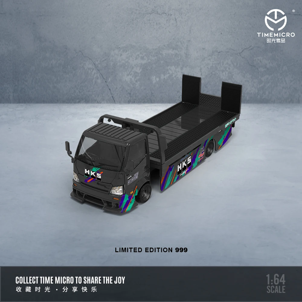 

TimeMicro 1:64 H300 HKS flatbed transport trailer alloy model