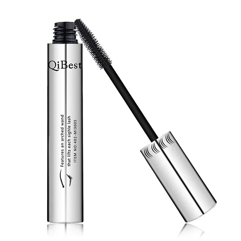 Qibest 4D Thick Eyelash Mascara Make up Longe Waterproof For Eyelash Extension Black Lengthening Not Blooming Quick Dry Makeup