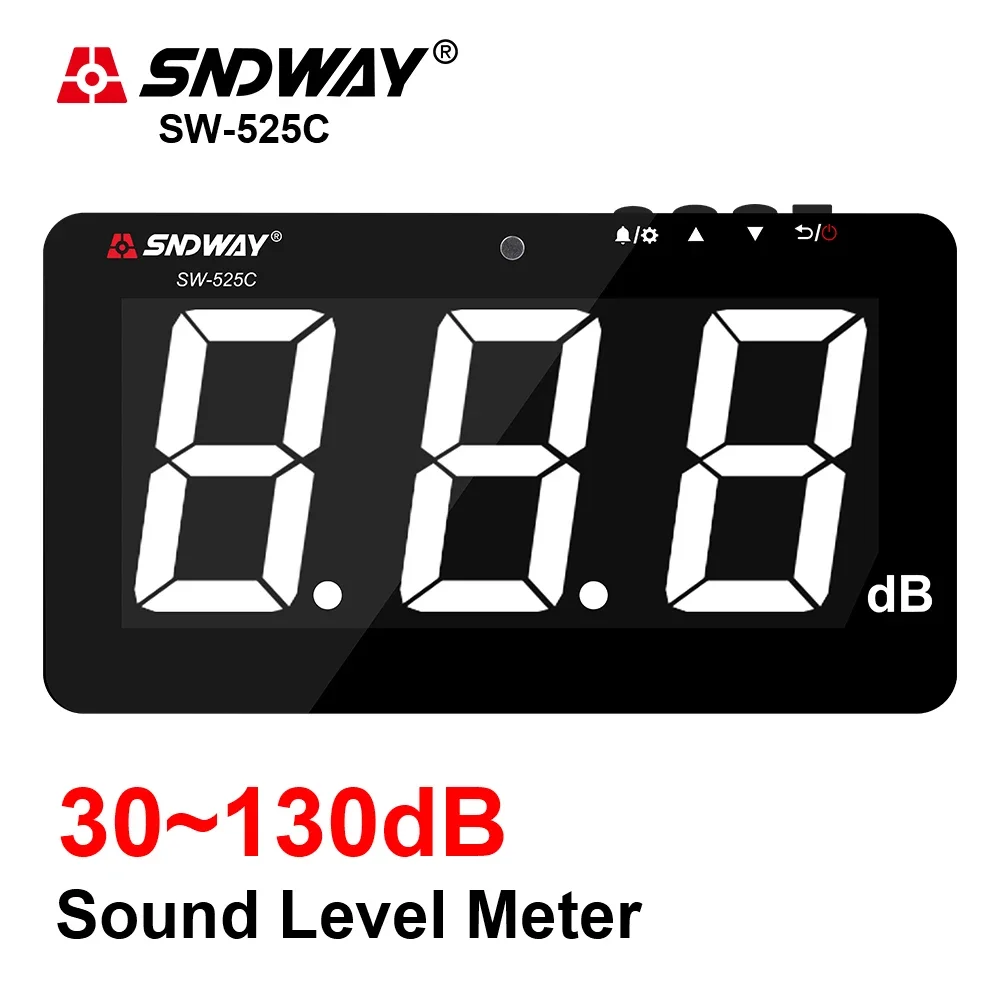 

SNDWAY Digital Sound Level Meter 30 to 130DB Decibel Noise Monitors With Chargeable Battery USB