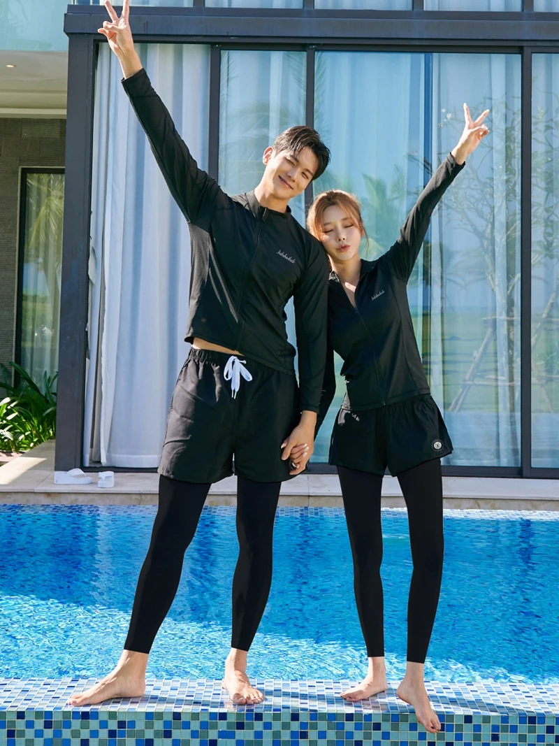 

Гидрокостюм для пар, с длинными рукавами, для серфинга и плавания, раздельный, больших размеров, с термозащитой, для дайвинга и плавания