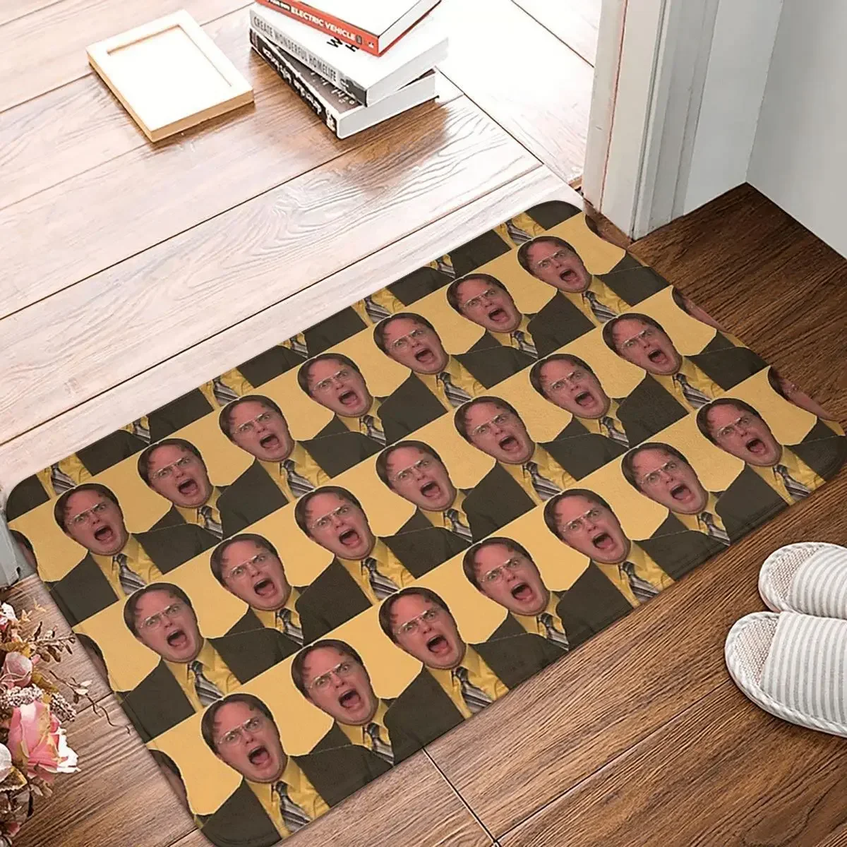 Dwight Schrute The Office Repeat Pattern Doormat Rug Carpet Mat Footpad Non-slip Durable Front Room Corridor Kitchen Bedroom