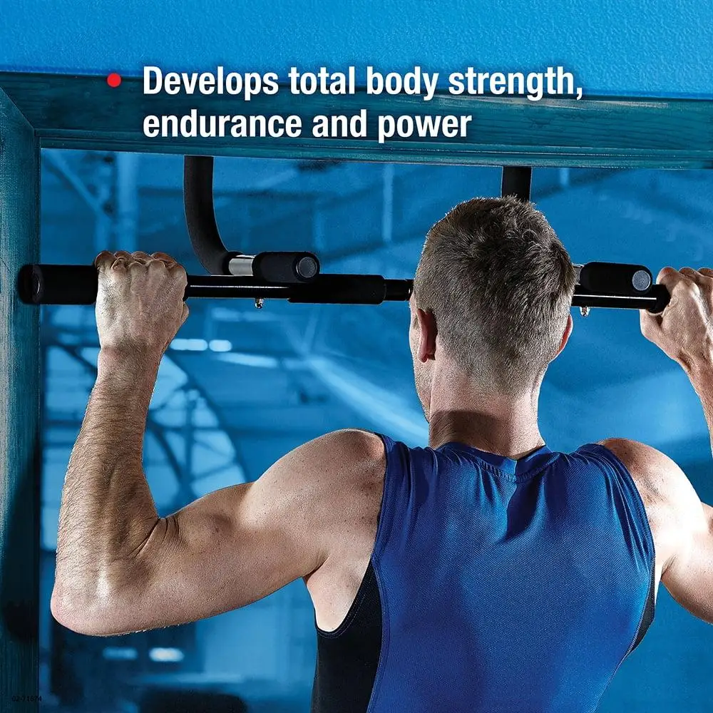 Barra de pull-up multigrip para academia em casa, 12 alças ajustáveis, treino de corpo inteiro, capacidade de 300 libras com guia