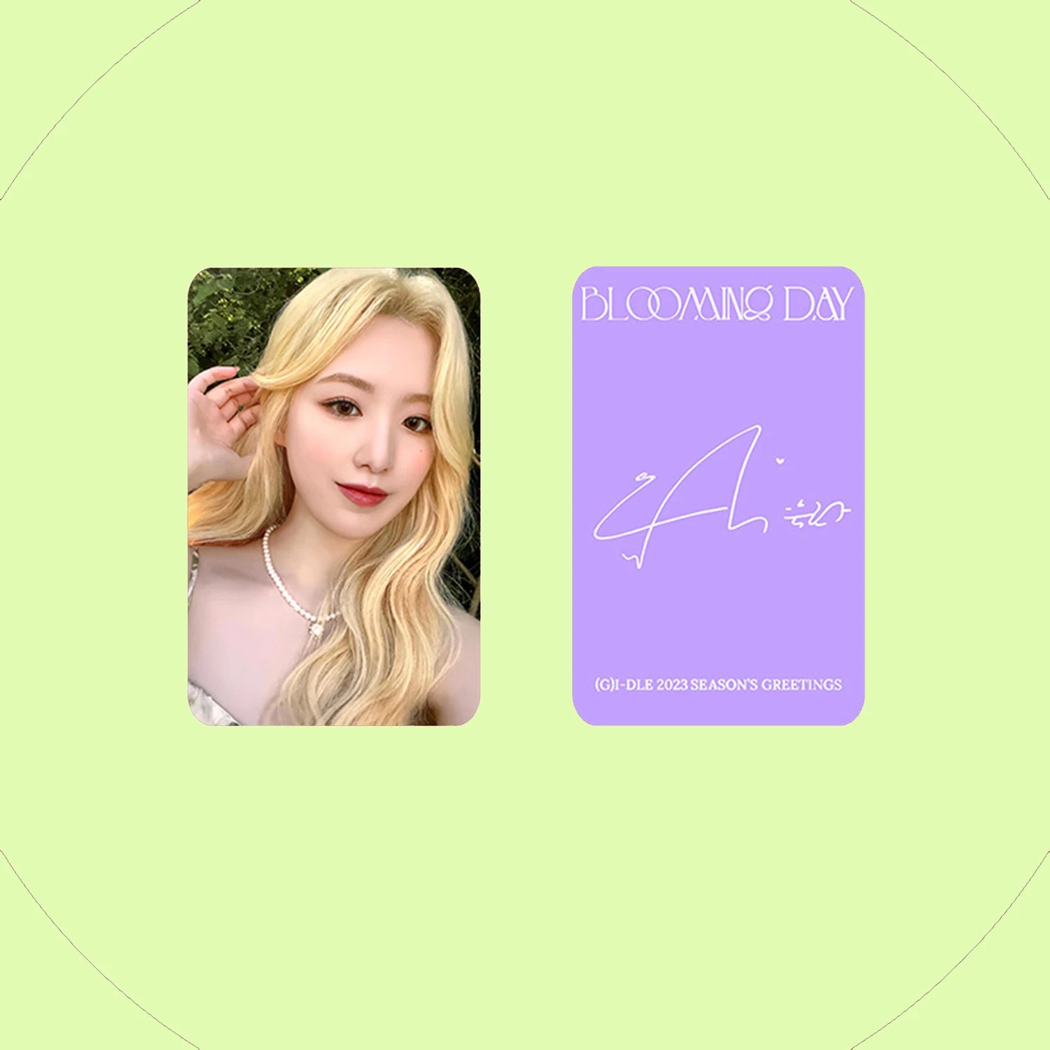 KPOP (G)I-DLE 2023 Vministériels x de la saison Blooming Day Photocards ata Yeon YuQi Calendar Paper Cards 5pcs Gidle GérCollections