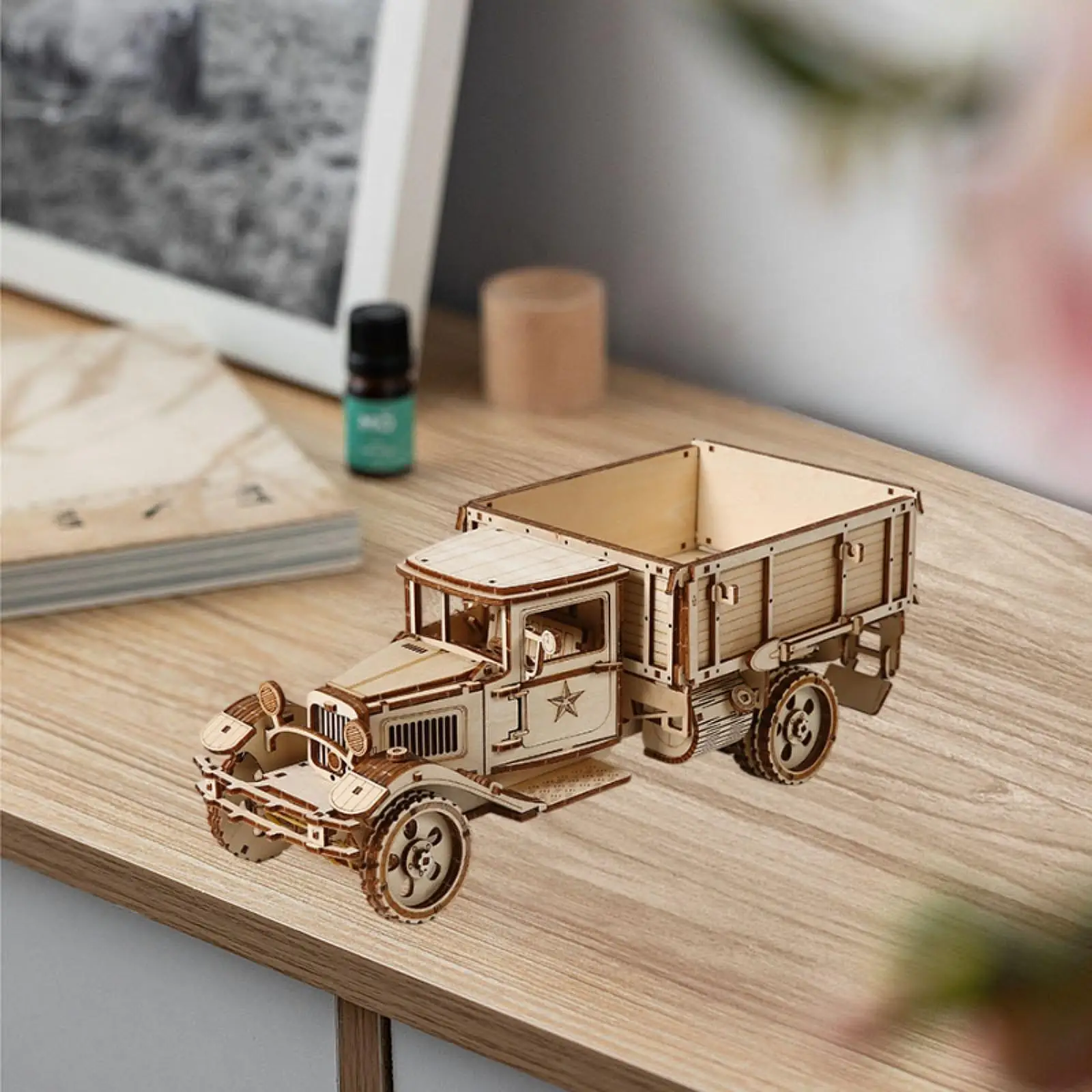 

Children 3D Puzzle Kit Educational Puzzle Educational Craft Wooden Truck Puzzle