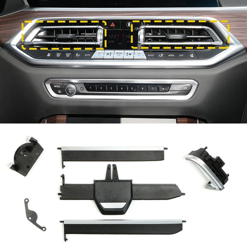 

For BMW G05 X5 G06 X6 G07 X7 Car Front Center Console Air Conditioning Tabs A/C Air Vent Grille Outlet Trim Clips Repair Kit