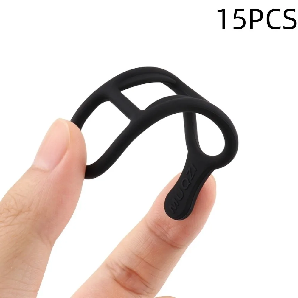 

15PCS Silicone Bike Headlight Silicone Strap Wear-resistant Stable Handlebar Light Strap Lightweight Code Table