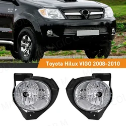 LED Fog Lamp For Toyota Hilux vigo 2008 2009 2010 Daytime Running Lights Headlight Halogen Car Front Bumper Wires Switch Relay