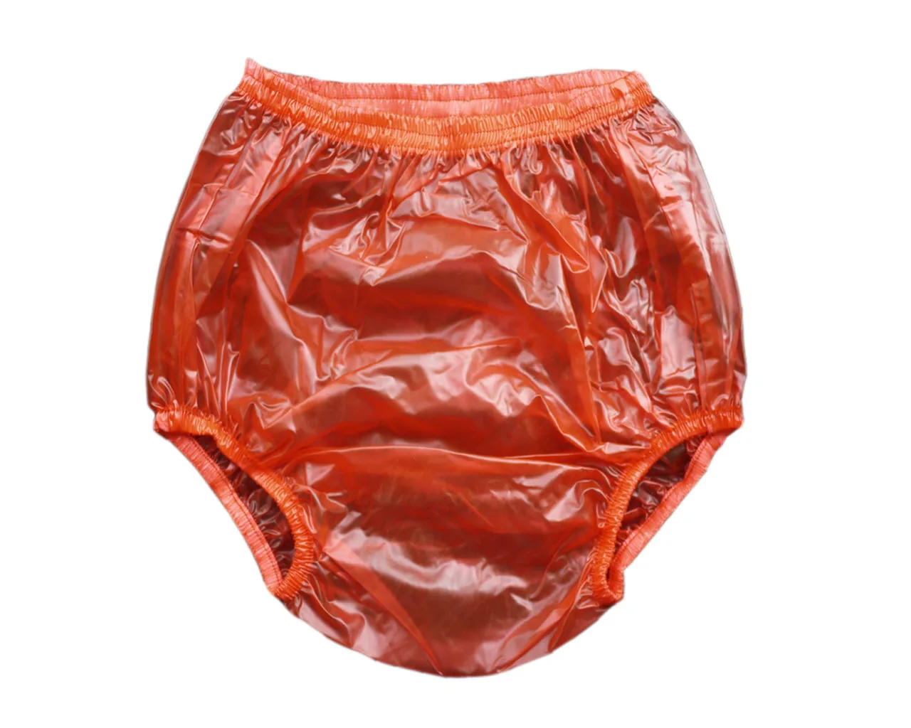 ABDL Haian Adult Incontinence Pull-on Plastic Pants Color Transparent Red 3 Pack