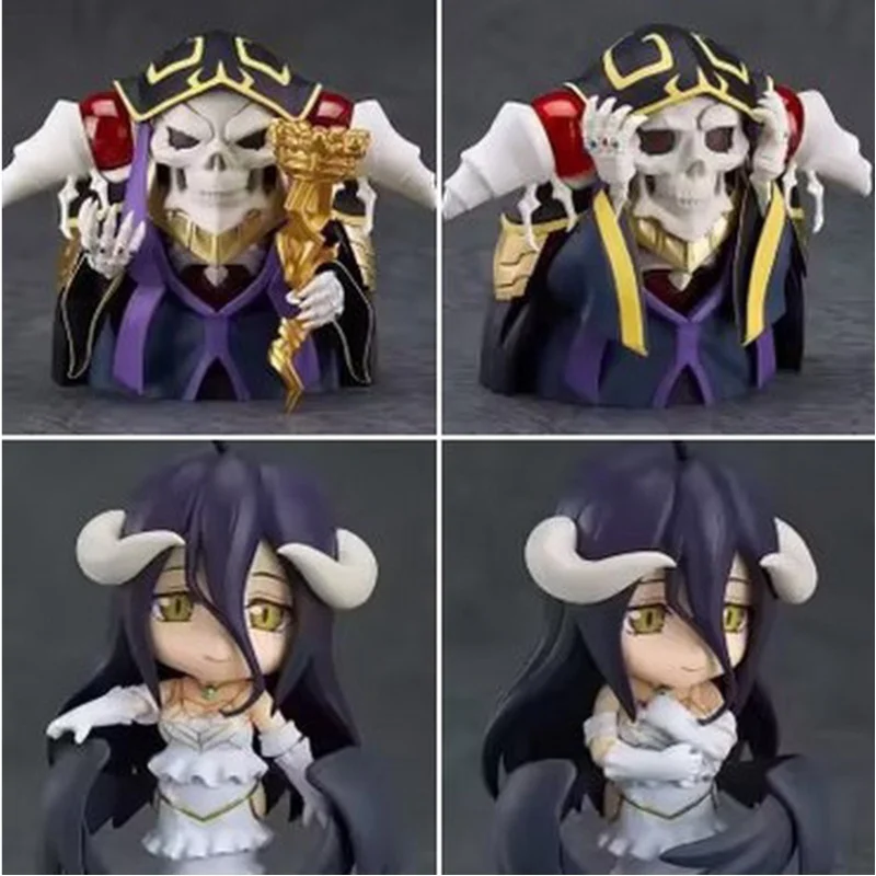 

Фигурка Overlord Chibi Ainz Ooal, платье Albedo Bone King со сменными пластинами для лица, аниме, Коллекционная модель, статуя Gif