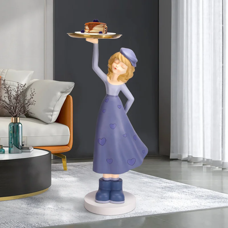 

Beret girl's large floor tray decoration light luxury home living room sofa television cabinet accessories modern