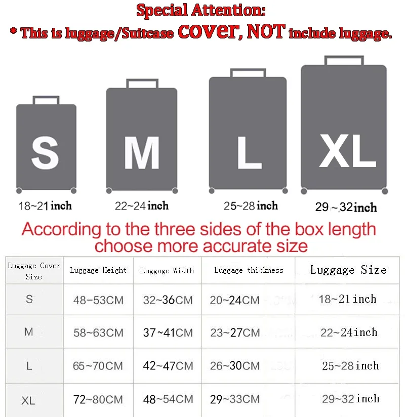 Customize Your Image / Name / Logo Luggage Cover Travel Accessories Elastic Suitcase Protective Covers Anti-dust Case Cover