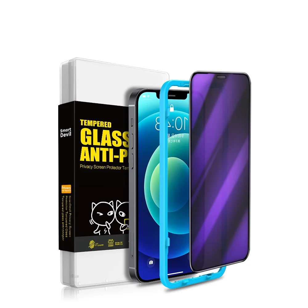 SmartDevil Anti Blue Ray Spy Glass for iPhone 14 13 12 11 Pro Max Privacy Screen Protector Full Cover for iPhone X XR XS Max