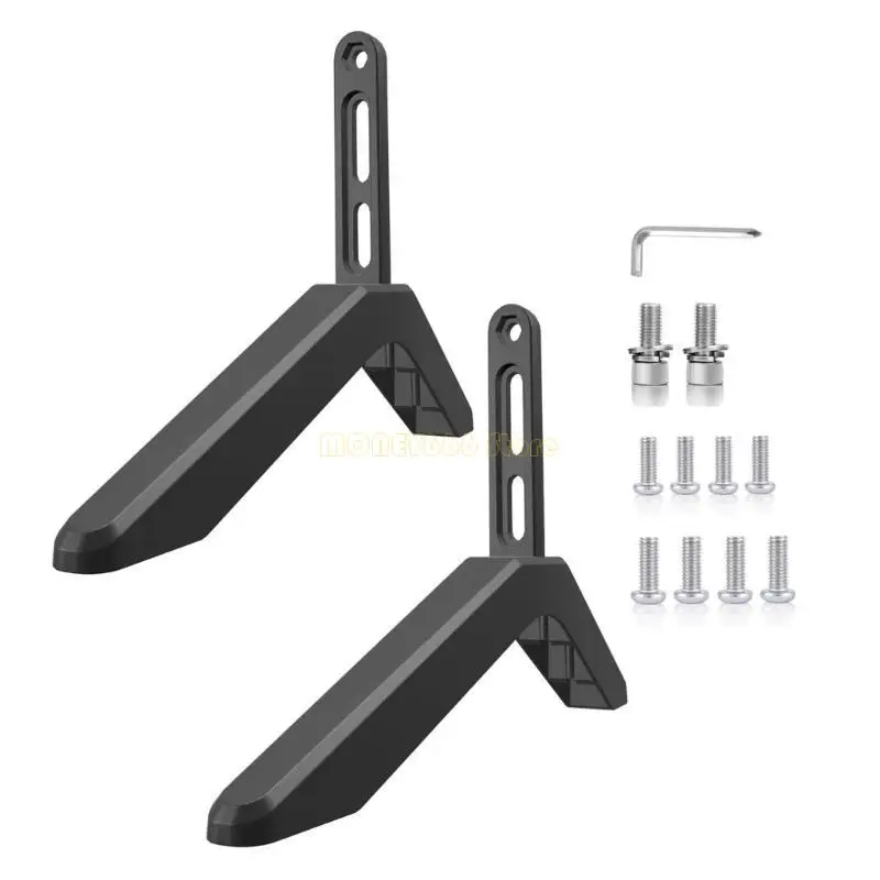 F62C Adjustable Stand for Desktops and Counters Easily Mount Television Support Holder for Renters and Dorms