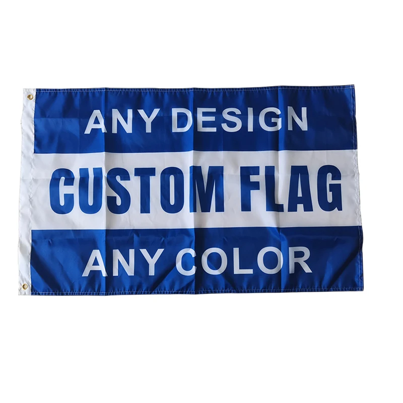 Graphic Custom Printed Flag Polyester Shaft Cover Brass Grommets Free Design Outdoor Advertising Banner Decoration Party Sport