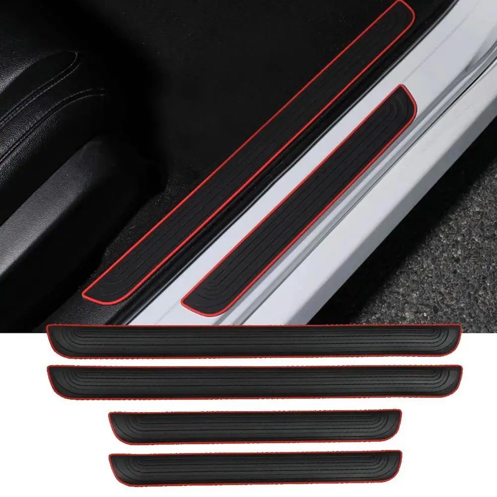 Silicone Car Sill Strips, PVC Soft Rubber Doors, Welcome Paint, Pedals, Anti-scratch Decorative Stickers Car Protective L5V9