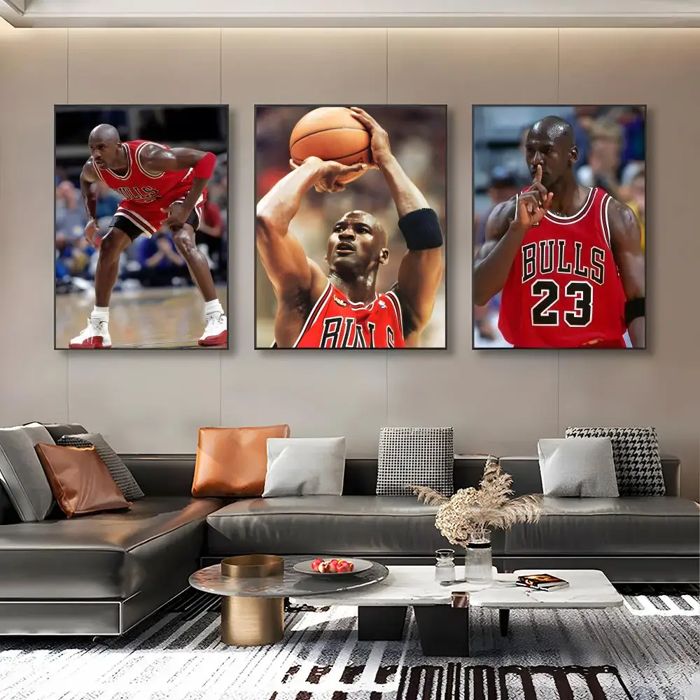 الكلاسيكية مايكل جوردان ملصق ملصق فني ذاتي اللصق مقاوم للماء ورقة ملصق مقهى بار غرفة جدار ديكور #3