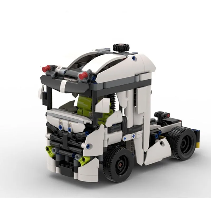 

Новая модель грузовика MOC-203623 «Классический городской белый полуприцеп» из строительных блоков, 564 детали, подарок для мальчиков на день рождения и Рождество