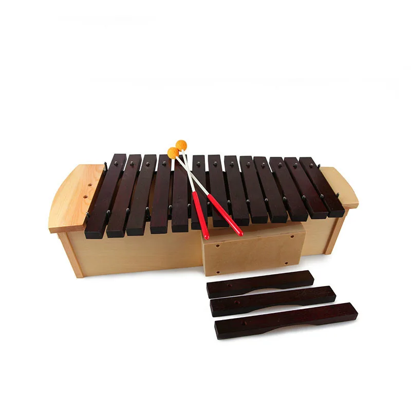 Xylophone 13 Notes, High-Quality Redwood Percussion Instrument, Durable and Non-Slip, Accurate Tuning, Hardwood Musical Toy