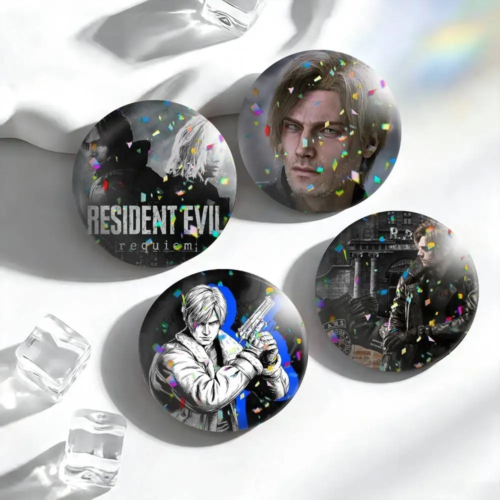 Requiem R-Resident E-Evil Game  25 32 44 58 75mm Badges Personalized Round Brooches Pins Accessory Gift