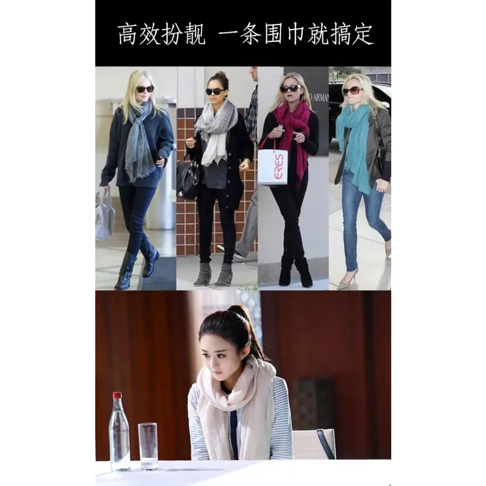 السيدات لينة القطن وشاح طويل شال دافئ منديل اللفاع الحجاب بألوان متعددة للنساء التفاف الأوشحة الأنيقة