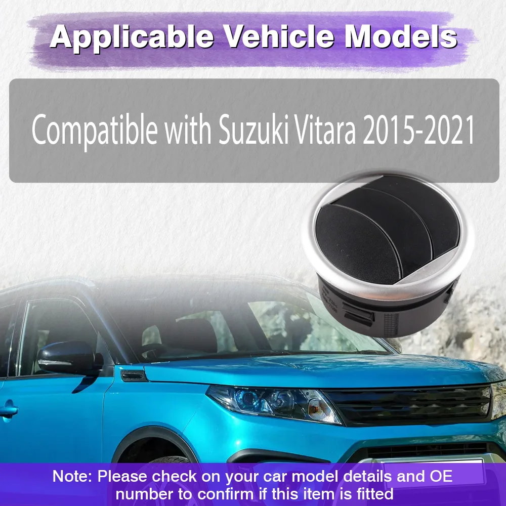 For Suzuki Vitara 2015-2021 Car Vent Dashboard Air Conditioning Side Outlet Vent Deflector Outlet Rotating Vent