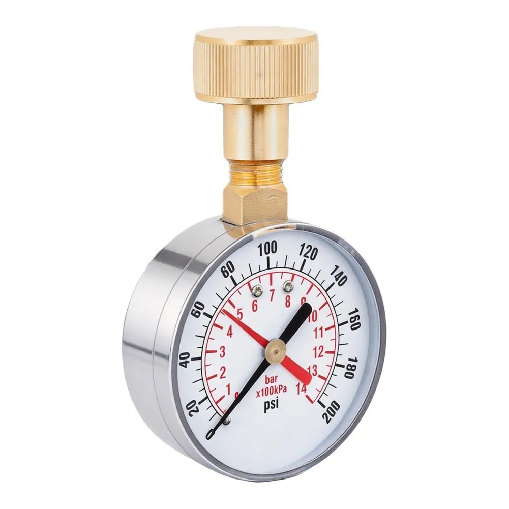 Water Pressure Gauge with 2.5 Inch For Dial and 3/4 Inch Female Hose Thread for Verifying Pressure Before and After Filters
