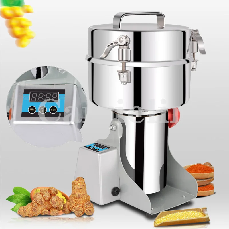 2500G LCD Grains Spices Cereals Coffee Dry Food Grinding Mill Machine Home Medicine Flour Crusher 3000W