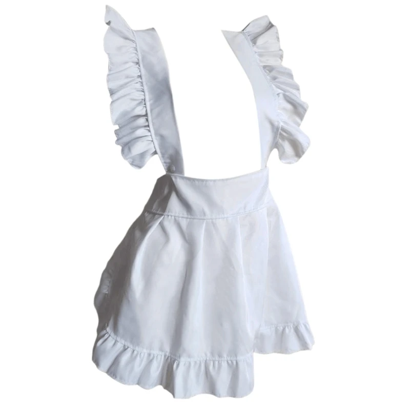 Girls Cosplay Waist Apron Tight Costume Ruffled Maid Apron Half Apron