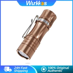 Wurkkos TS10 V2 Copper 1400LM Powerful EDC Mini Flashlight with 3*90 CRI LEDs & 3*RGB Aux LEDs 14500 Pocket Light Anduril 2.0