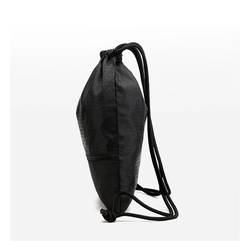 Embroidered Name Outdoor Backpack Large Capacity Nylon Waterproof Zipper Drawstring Backpack Personalized Polyester Ball Bag